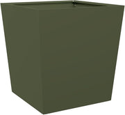 Steel Garden Planter Box Set 50x50x50cm Olive Green Outdoor Pots - Kwikley