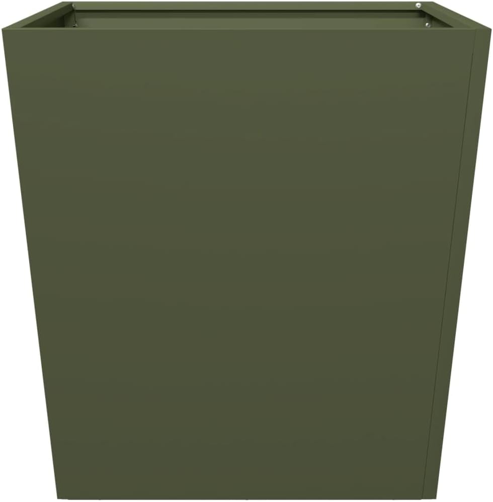 Steel Garden Planter Box Set 50x50x50cm Olive Green Outdoor Pots - Kwikley