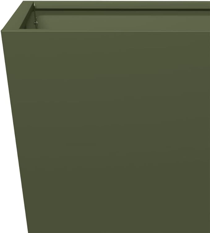 Steel Garden Planter Box Set 50x50x50cm Olive Green Outdoor Pots - Kwikley