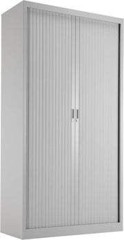 Steel Lockable Storage Cabinet with Adjustable Shelves, 195cm Tall, Grey - Kwikley