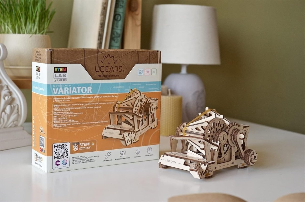 STEM Variator CVT Wooden Model Kit 3D Puzzle DIY Engineering Build 104PCS - Kwikley