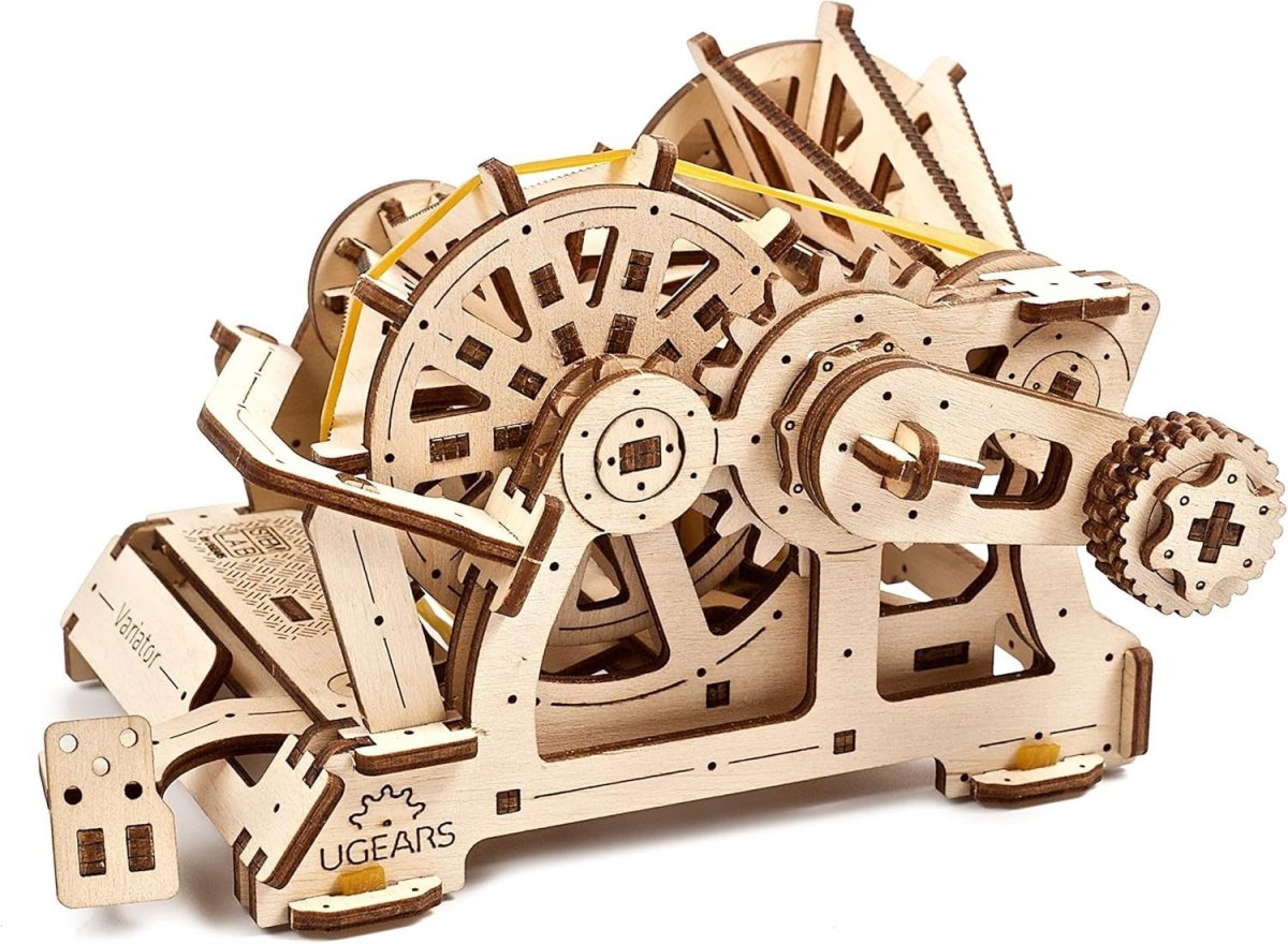 STEM Variator CVT Wooden Model Kit 3D Puzzle DIY Engineering Build 104PCS - Kwikley