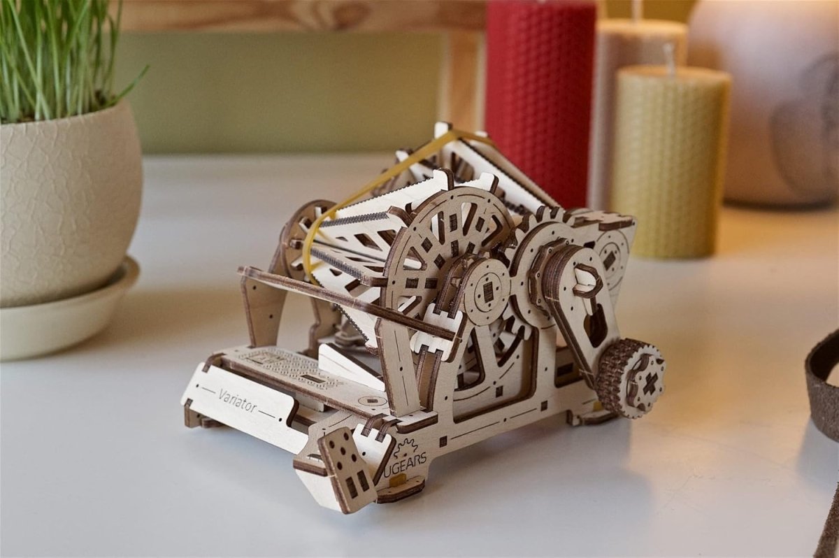 STEM Variator CVT Wooden Model Kit 3D Puzzle DIY Engineering Build 104PCS - Kwikley