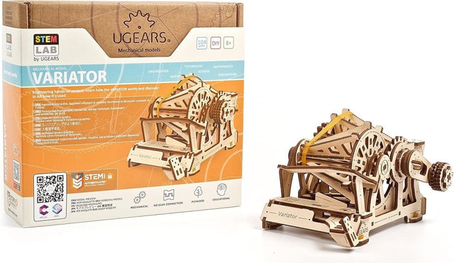 STEM Variator CVT Wooden Model Kit 3D Puzzle DIY Engineering Build 104PCS