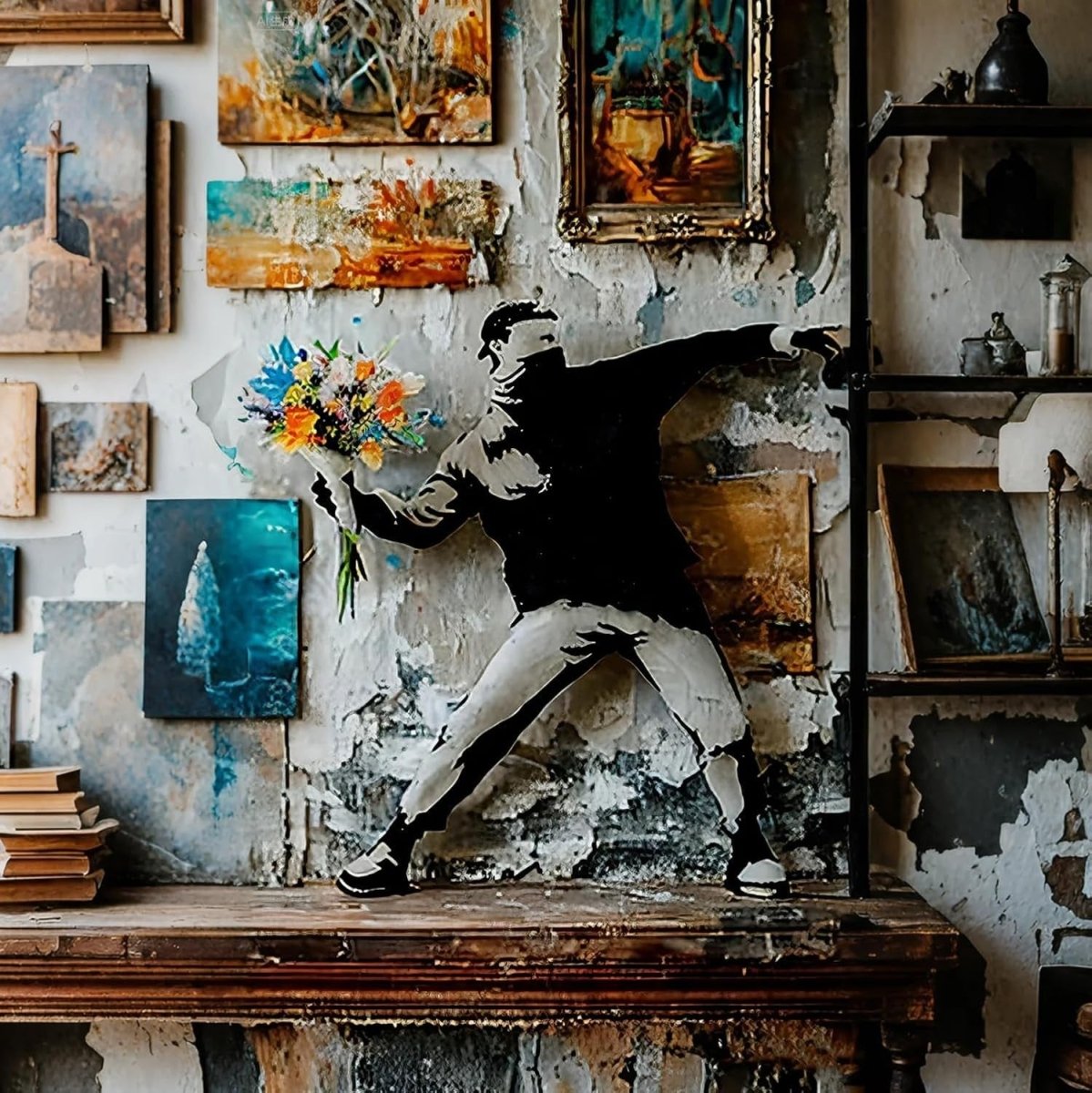 Street Art Canvas Wall Art Set 3 Framed 30x40cm Graffiti - Kwikley