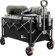 Sunula Folding Festival Trolley 250L Heavy Duty Camping Wagon 330lbs - Kwikley