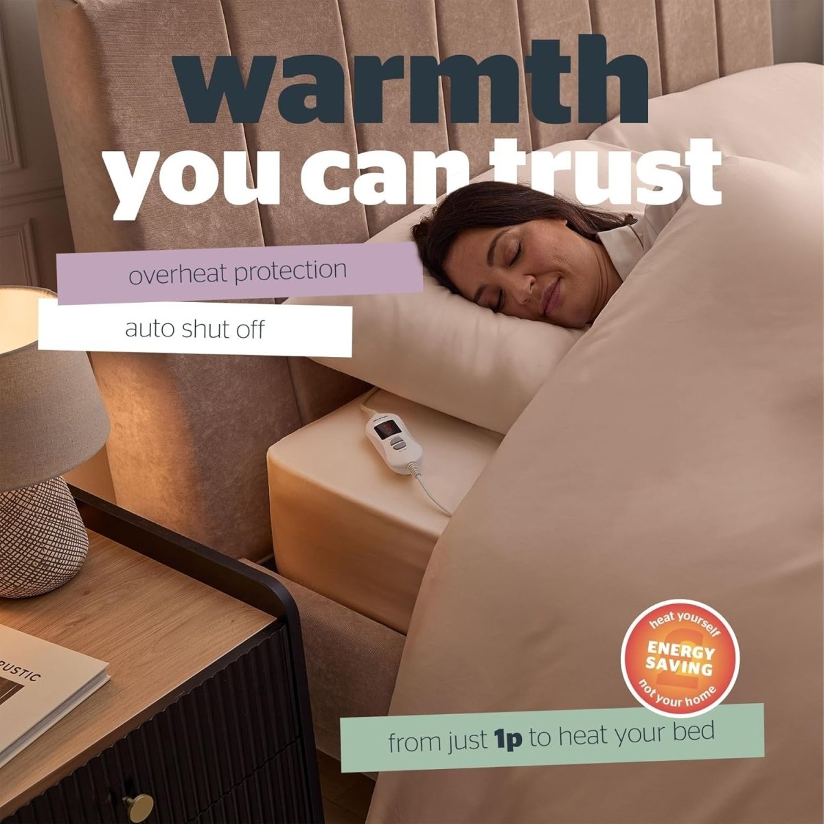 Super King Electric Heated Mattress Blanket Soft Fleece 3 Heat Full Coverage - Kwikley