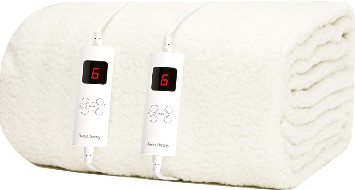 Super King Electric Underblanket Dual Control Luxury Fleece Fast Heat Auto Off - Kwikley