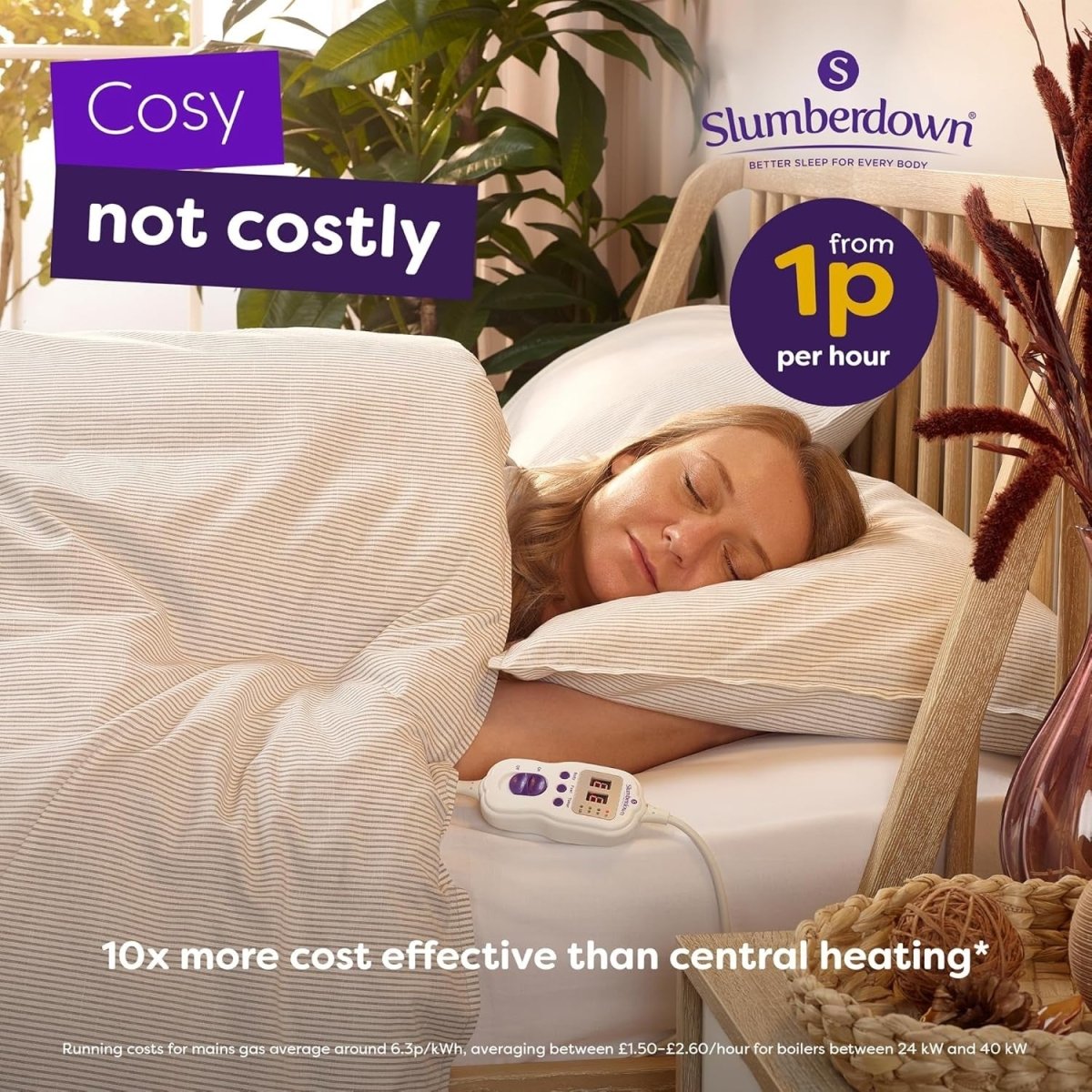 Super King Electric Underblanket Dual Control Multi Zone 9 Heat Washable 160x170 - Kwikley