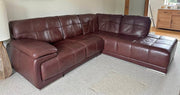 Superb Luxe Brown Leather Corner Sofa (PTP) - Kwikley