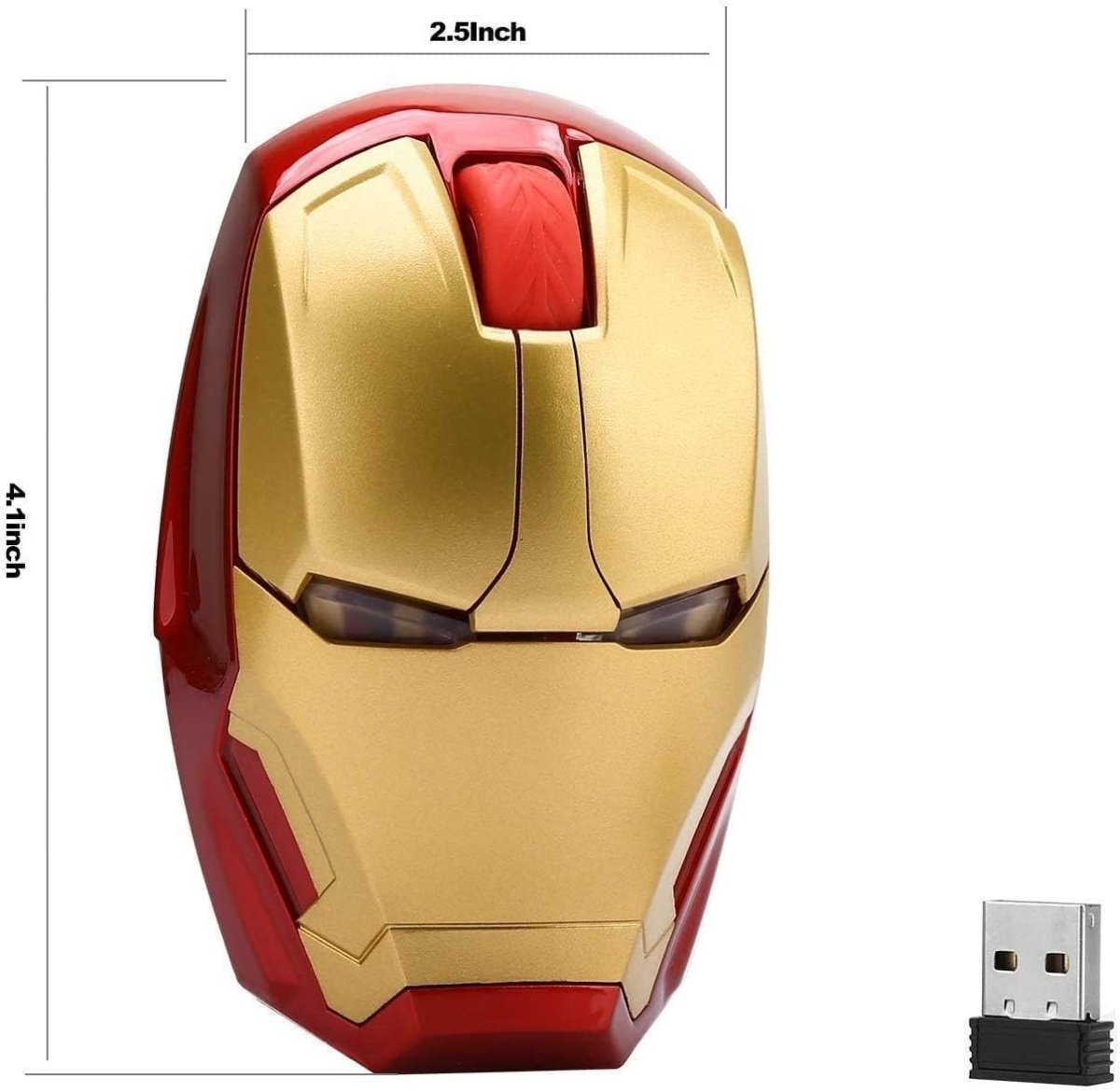 Superhero Wireless Mouse 2.4G Silent USB Optical LED Gaming - Kwikley