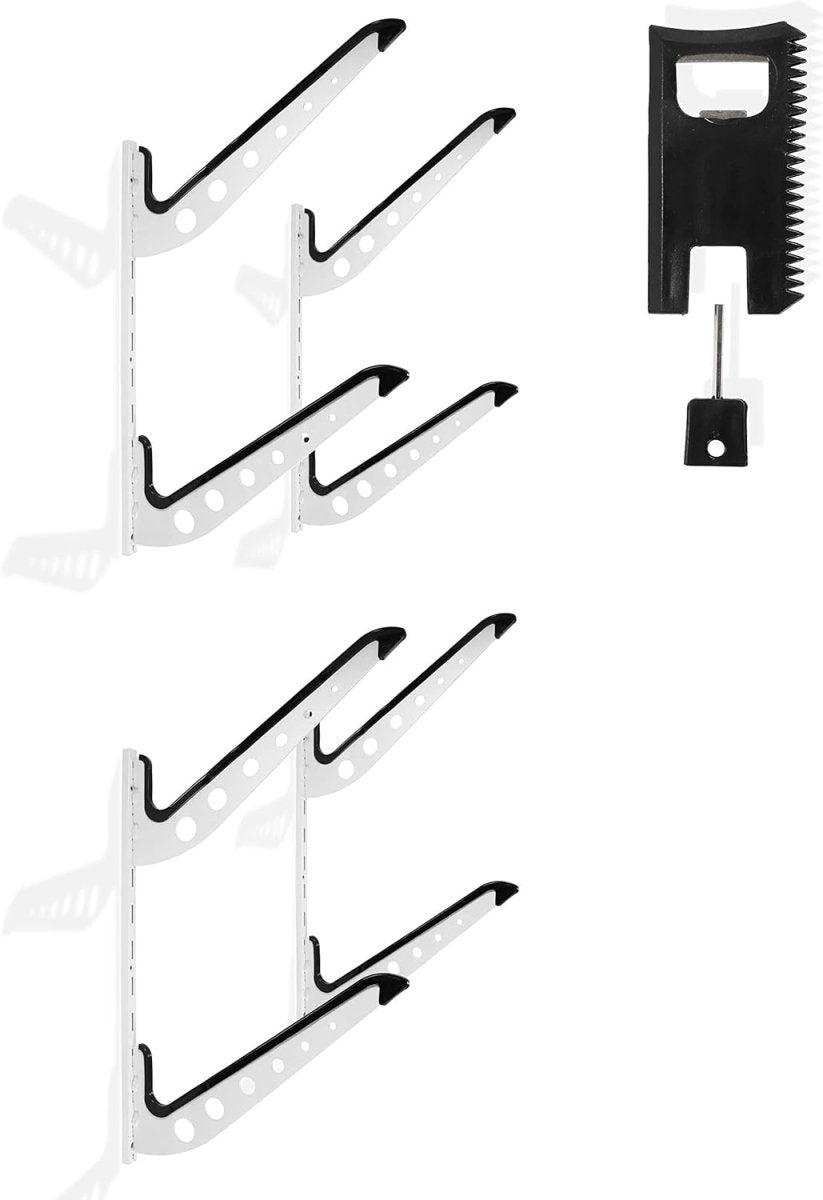 Surfboard Wall Rack Adjustable Storage Holds 4 Boards Garage - Kwikley
