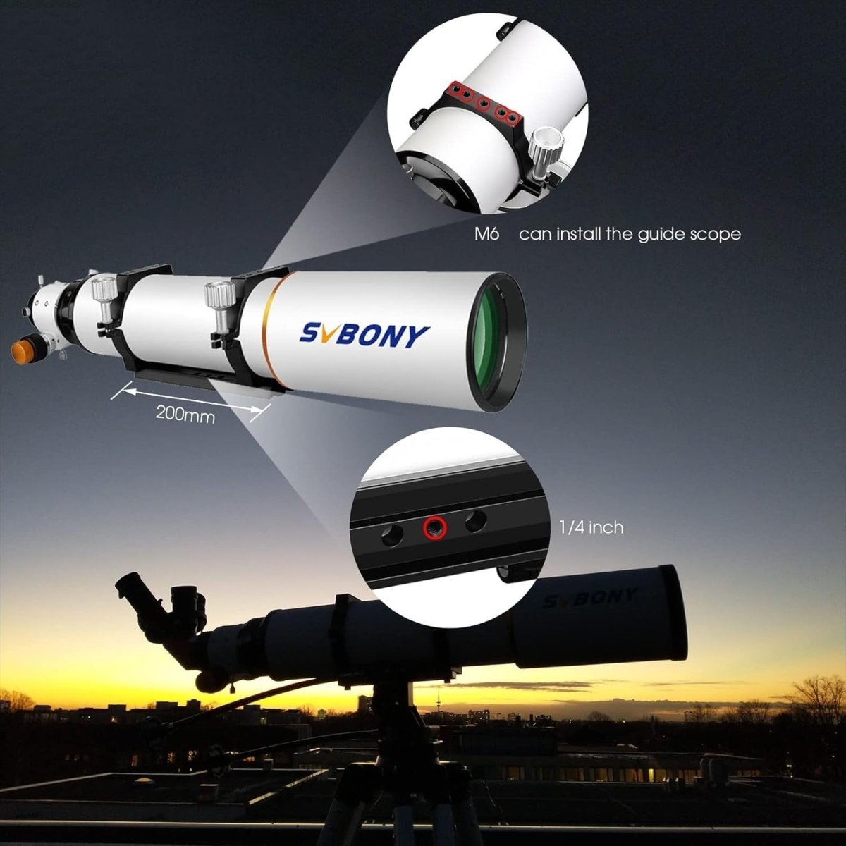 SV503 102F7 ED Refractor Telescope OTA Dual - Speed RAP Focuser - Kwikley