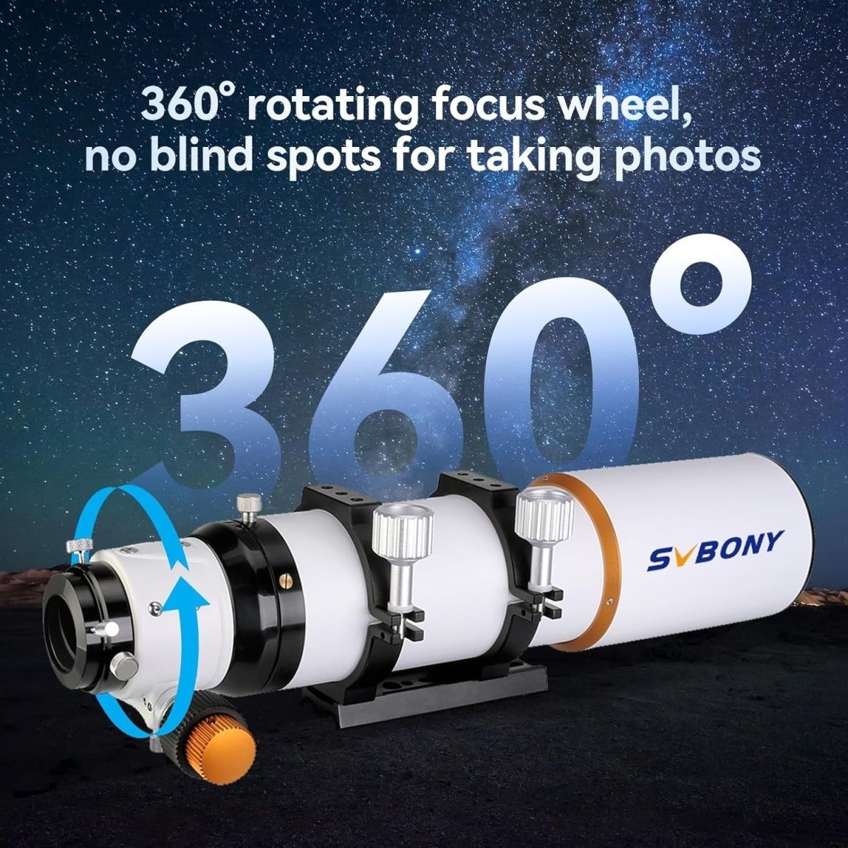 SV503 80MM F7 ED Refractor Telescope OTA White Dual - Speed Focuser - Kwikley