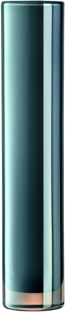 Tall Blue Glass Vase 30cm Slim Bottle Handmade Flower Home Decor - Kwikley