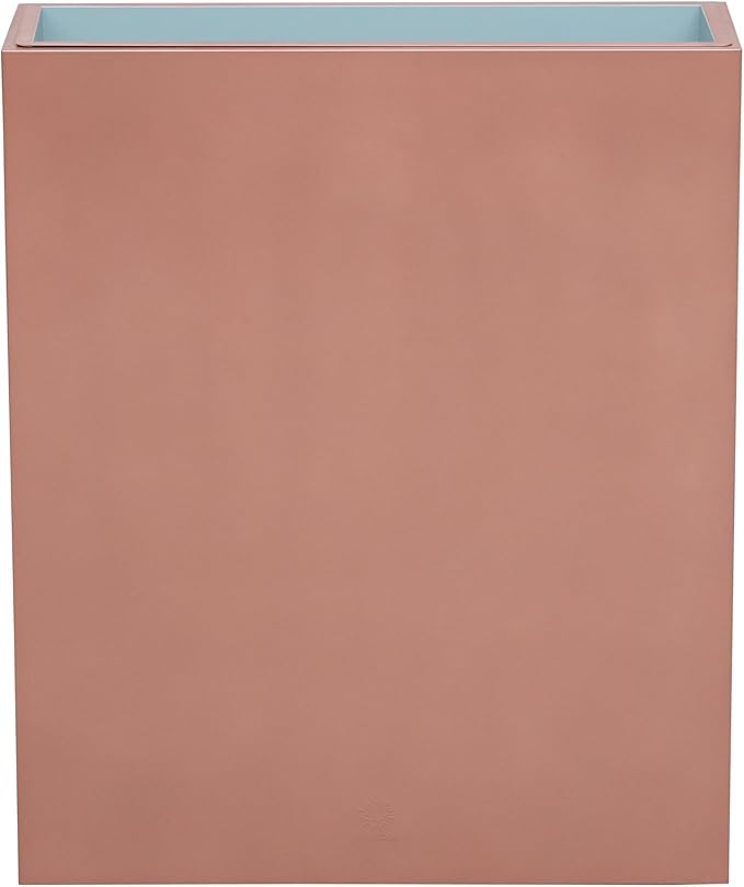 Tall Copper Trough Planter 90cm Metal Outdoor Garden Pot - Kwikley