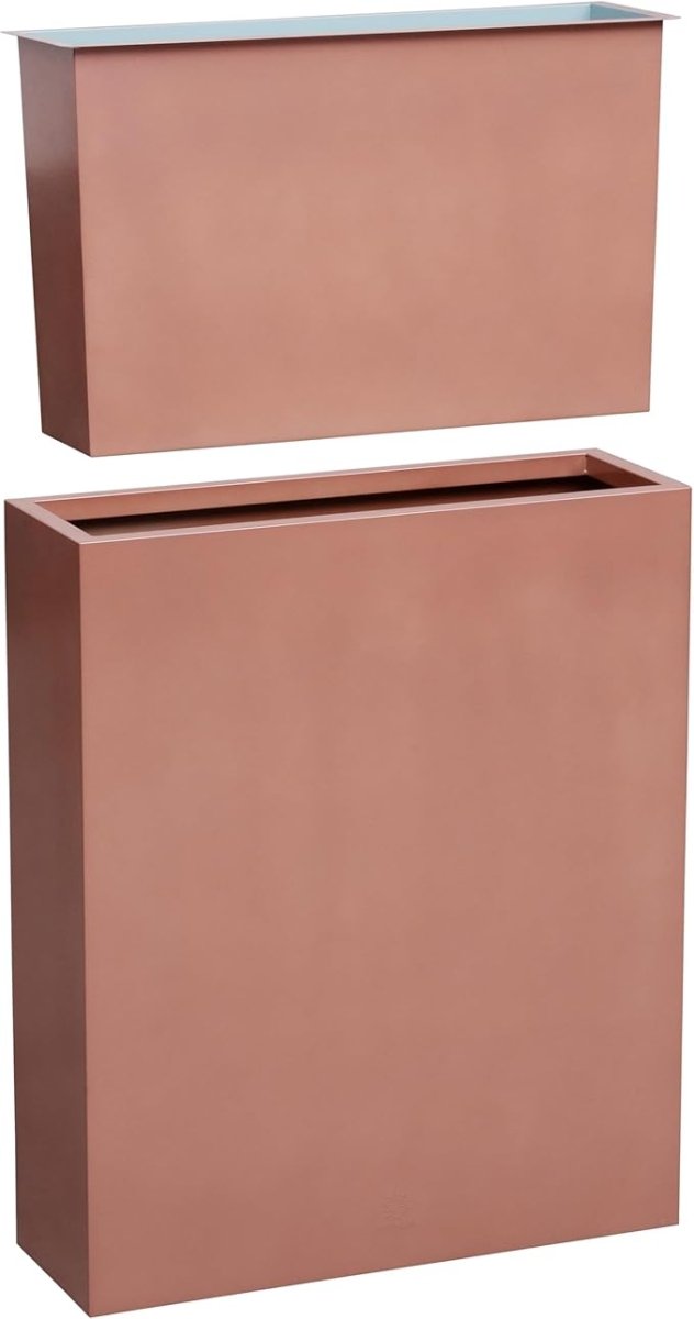 Tall Copper Trough Planter 90cm Outdoor Metal Plant Pot - Kwikley