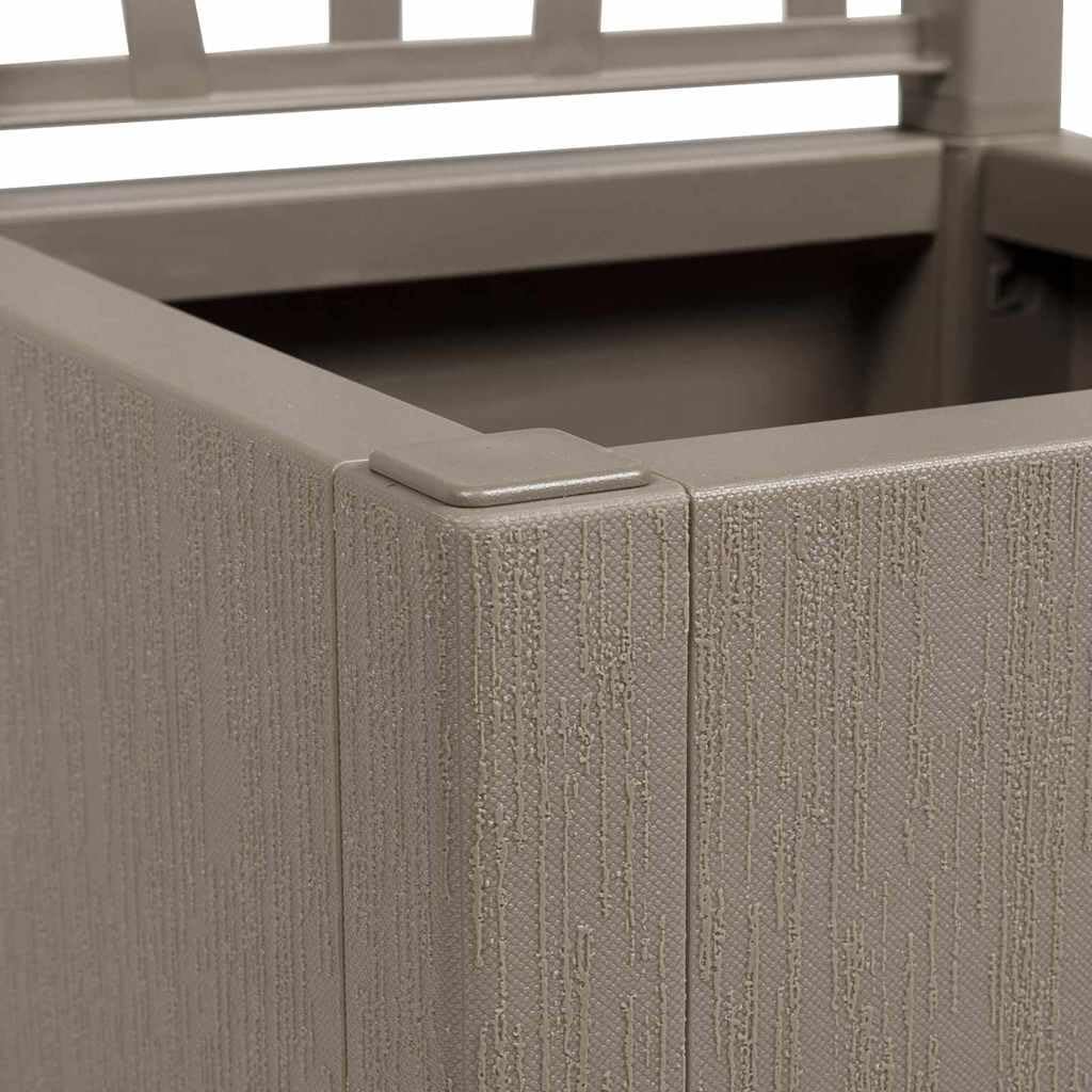 Tall Garden Planter 140cm Grey Outdoor Indoor Plant Pot 38L - Kwikley