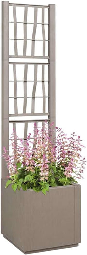 Tall Garden Planter 140cm Grey Outdoor Indoor Plant Pot 38L - Kwikley