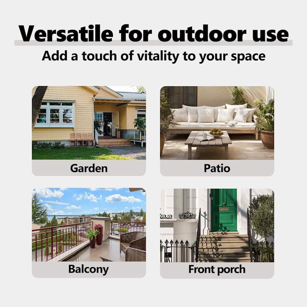 Tall Garden Planter 140cm White Outdoor Indoor Plant Pot 38L - Kwikley