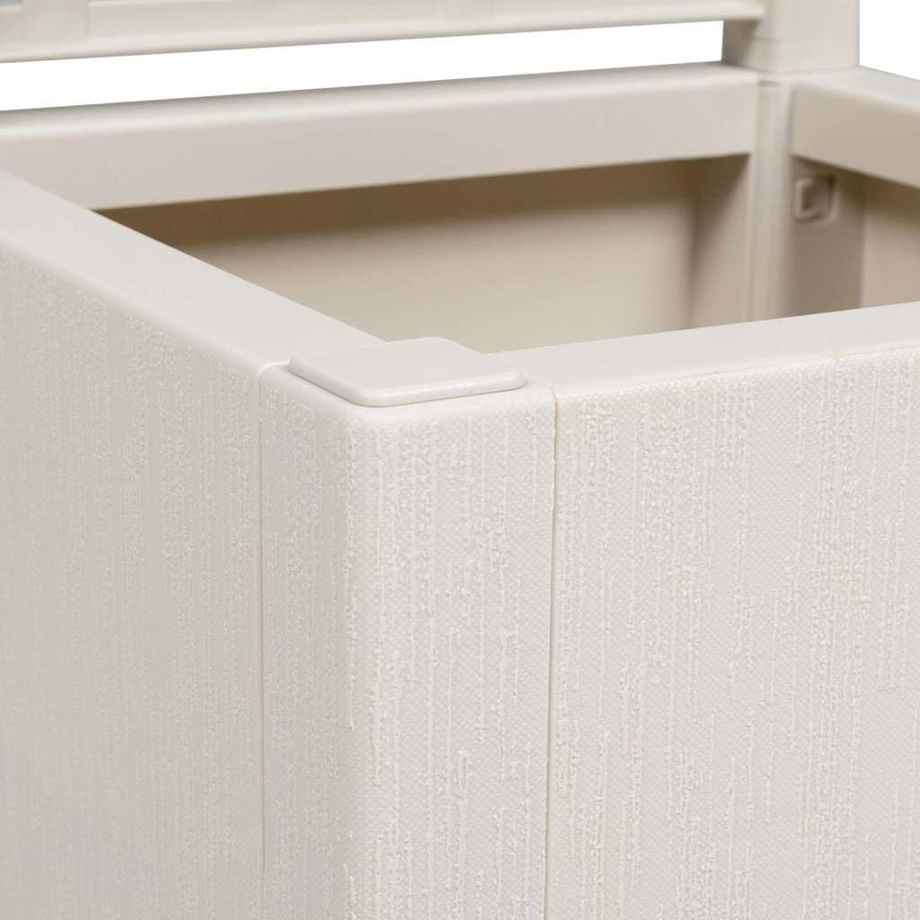 Tall Garden Planter 140cm White Outdoor Indoor Plant Pot 38L - Kwikley