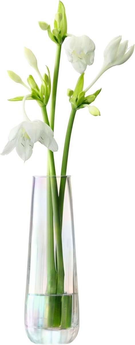 Tall Glass Vase 20cm Mother of Pearl Decorative Flower Vase Handmade - Kwikley
