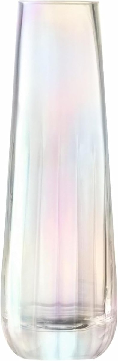 Tall Glass Vase 20cm Mother of Pearl Decorative Flower Vase Handmade - Kwikley