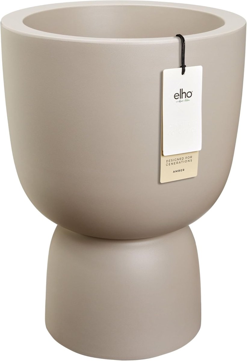 Tall Plant Pot 41x57cm Beige Indoor Outdoor Recycled Plastic - Kwikley