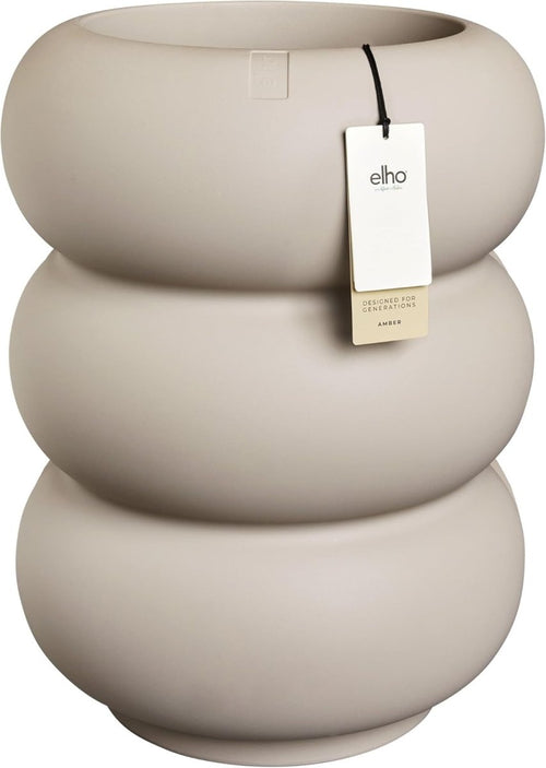 Tall Plant Pot 43x58cm Beige Indoor Outdoor Recycled Plastic - Kwikley