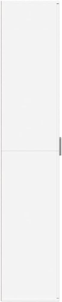 Tall White Storage Cabinet with Shelves – Modern 60x35x180cm Highboard - Kwikley