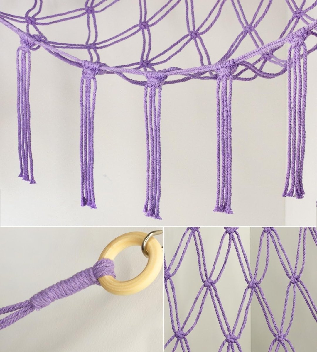 Teddy Bear Hammock Toy Storage Net – Stuffed Animal Organizer – Purple - Kwikley