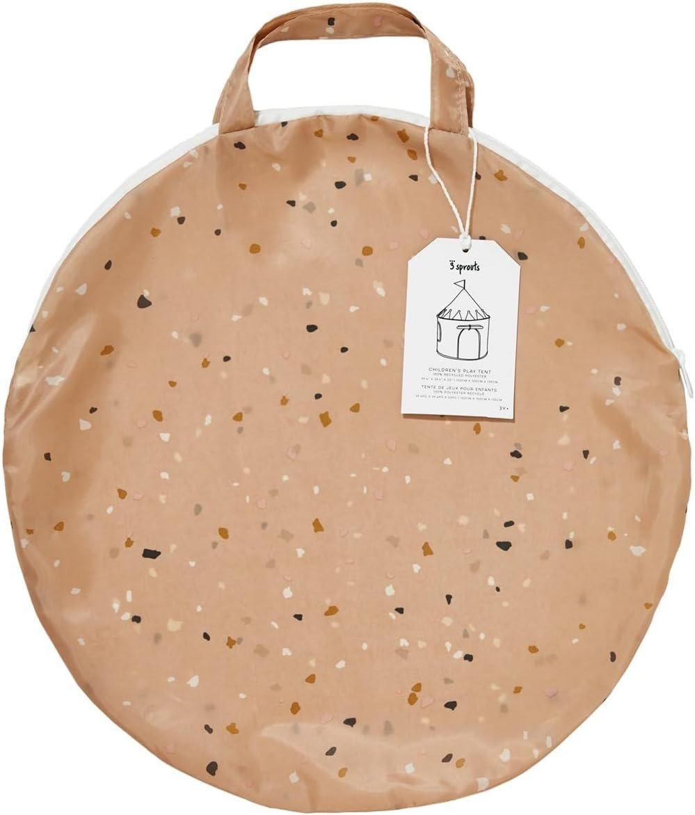 Terrazzo Clay Kids Indoor Play Tent Pop Up Fort Eco Fabric - Kwikley