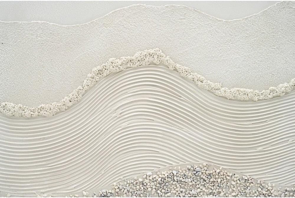 Textured White Abstract Framed Canvas 62cm Modern Art - Kwikley