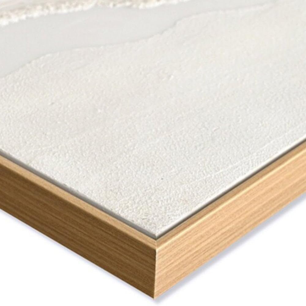 Textured White Abstract Framed Canvas 62cm Modern Art - Kwikley