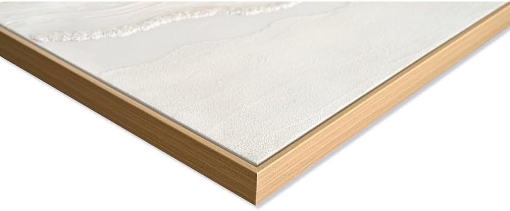 Textured White Abstract Framed Canvas 62cm Modern Art - Kwikley