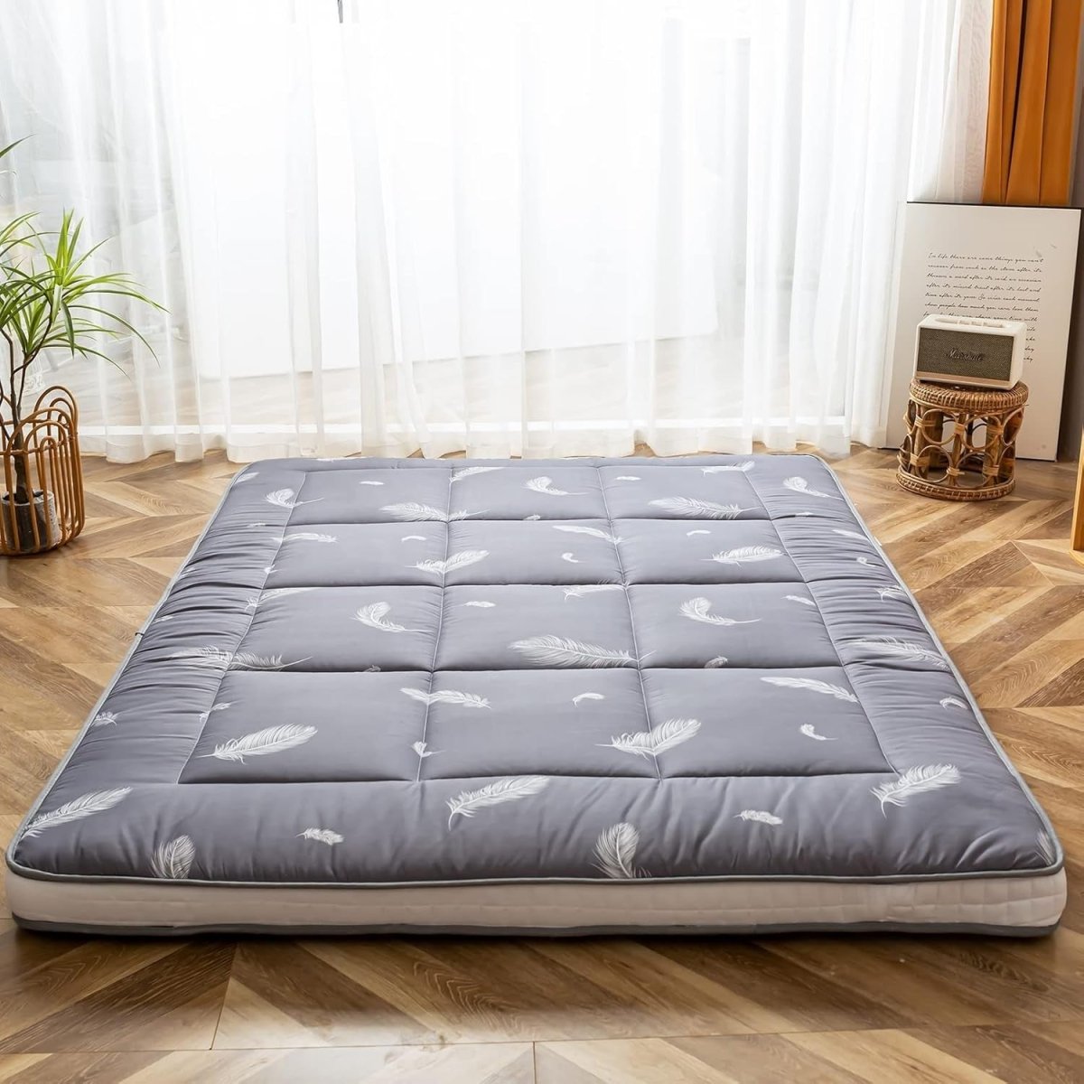 Thick Foldable Japanese Floor Mattress King Size – Breathable, Extra Soft - Kwikley