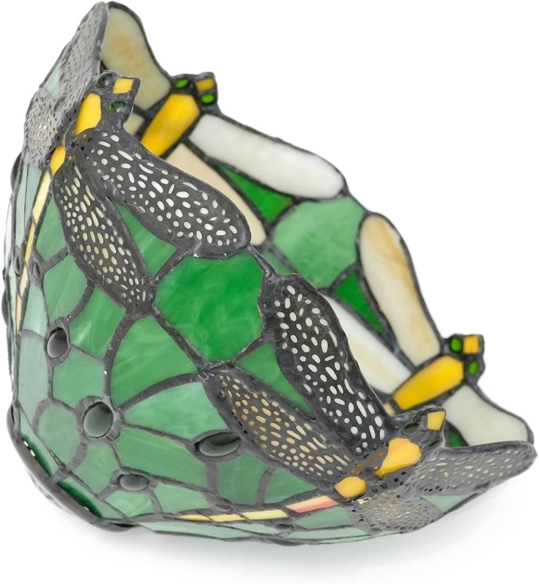 Tiffany Style Dragonfly Stained Glass Lampshade 8” Ceiling Pendant - Kwikley