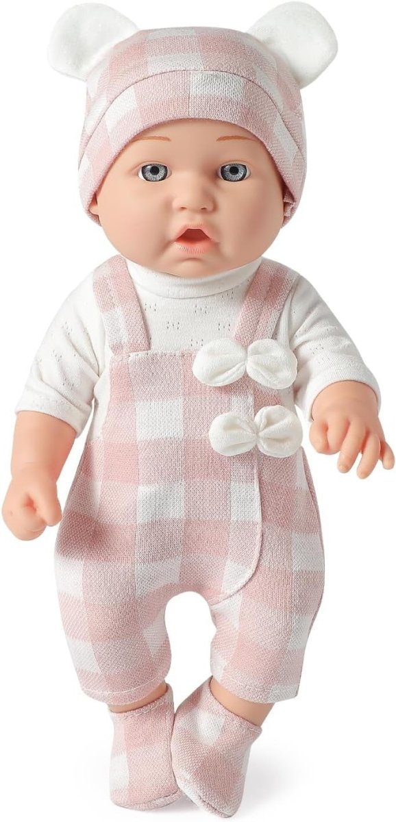 Toddler Baby Doll Set 12 Inch w Carry Bed Blanket Pacifier Toy - Kwikley