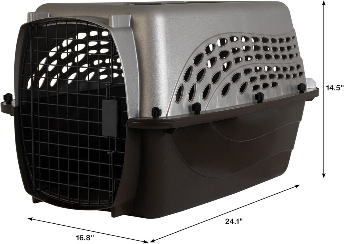 Top Load Pet Carrier 24" with Dual Doors & Secure Latches - Durable Travel Crate - Kwikley