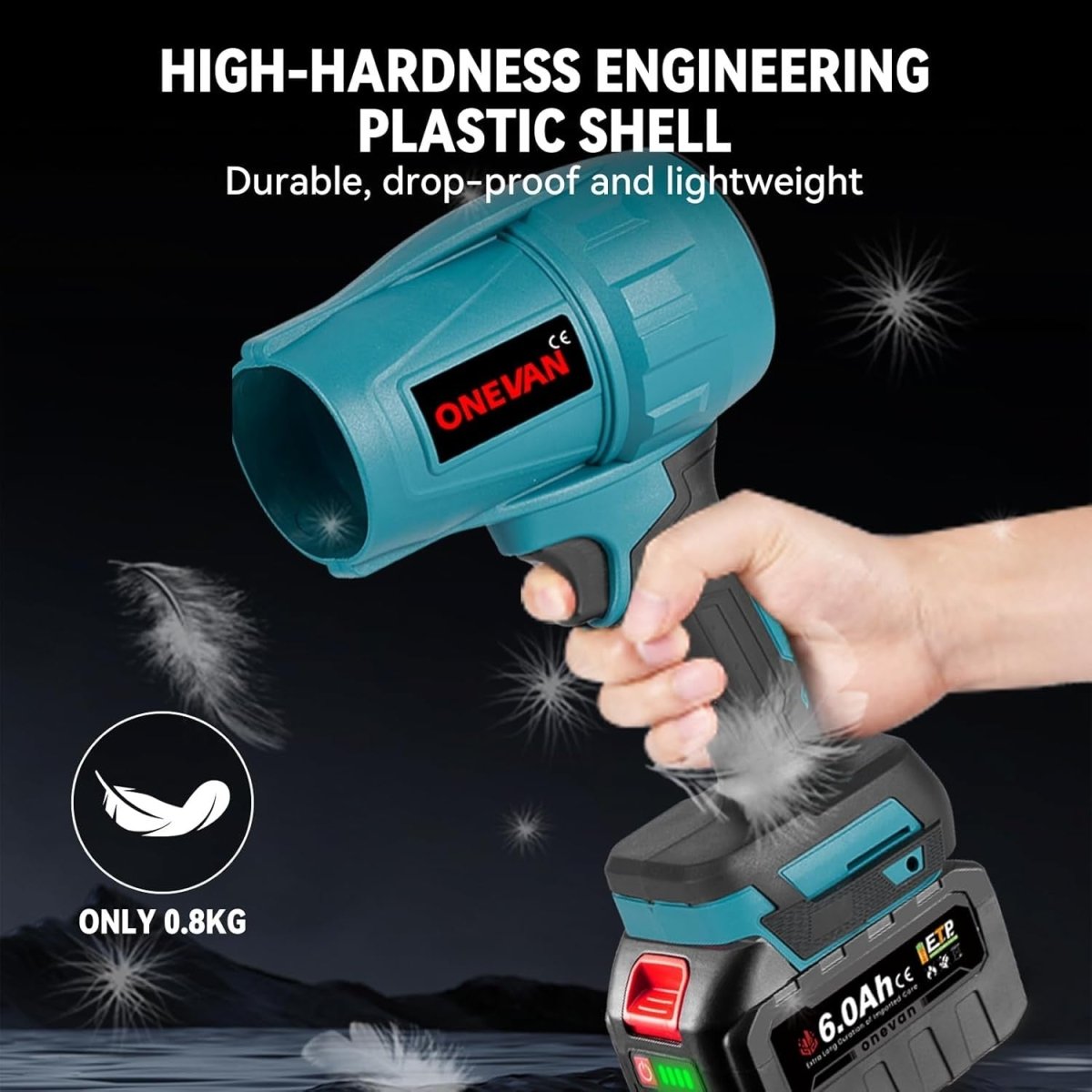 Turbo Cordless Leaf Blower Brushless Mini Jet 671MPH Dual Battery - Kwikley