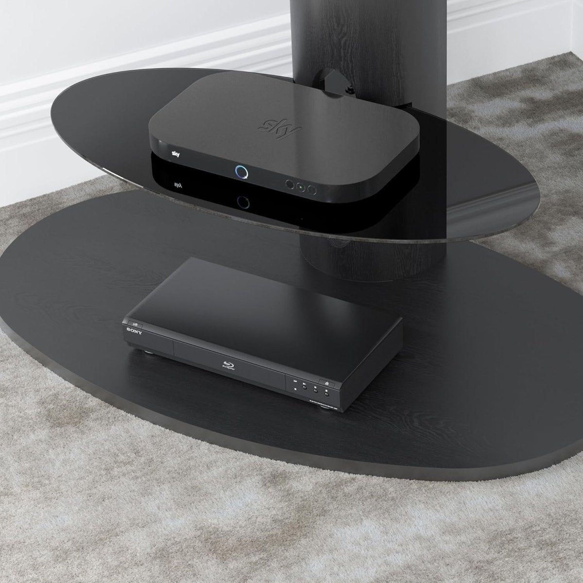 TV Stand for 65 Inch Screen | Swivel Height Adjustable Wood Base Unit - Kwikley