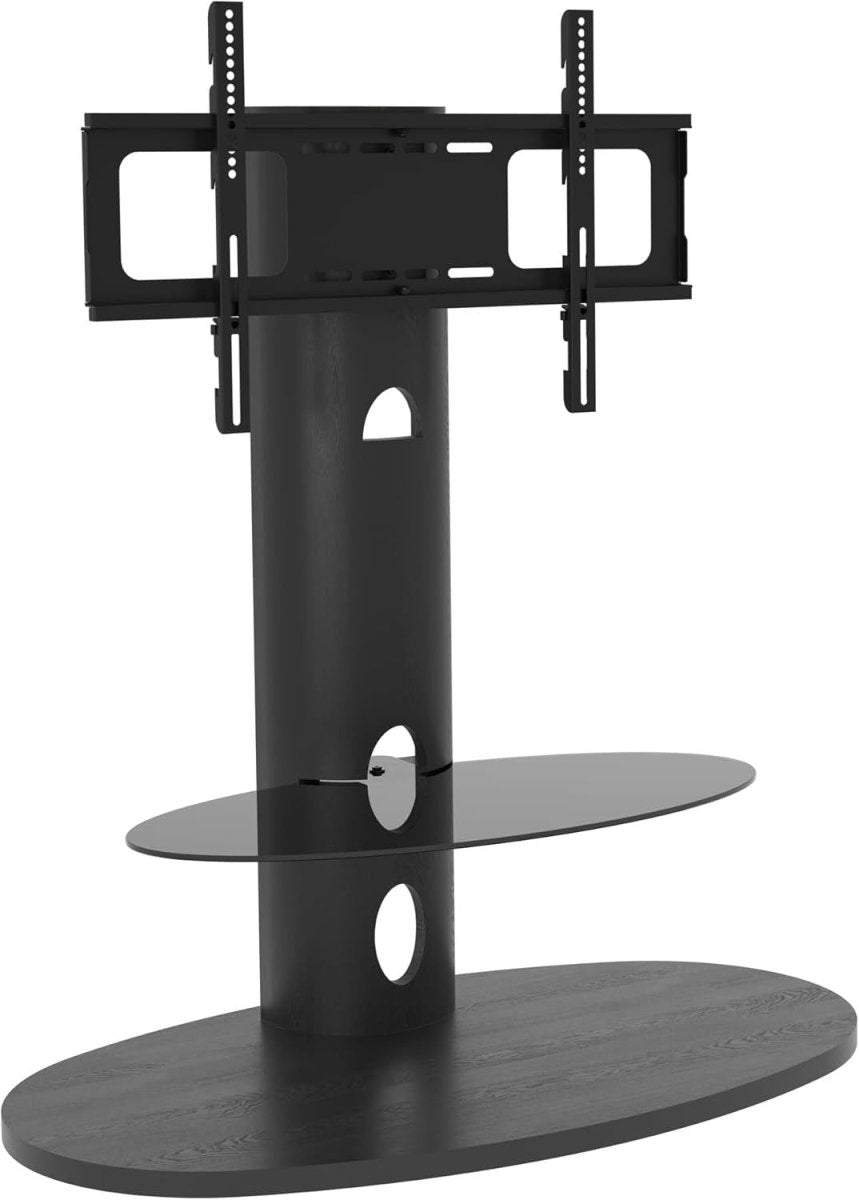 TV Stand for 65 Inch Screen | Swivel Height Adjustable Wood Base Unit - Kwikley