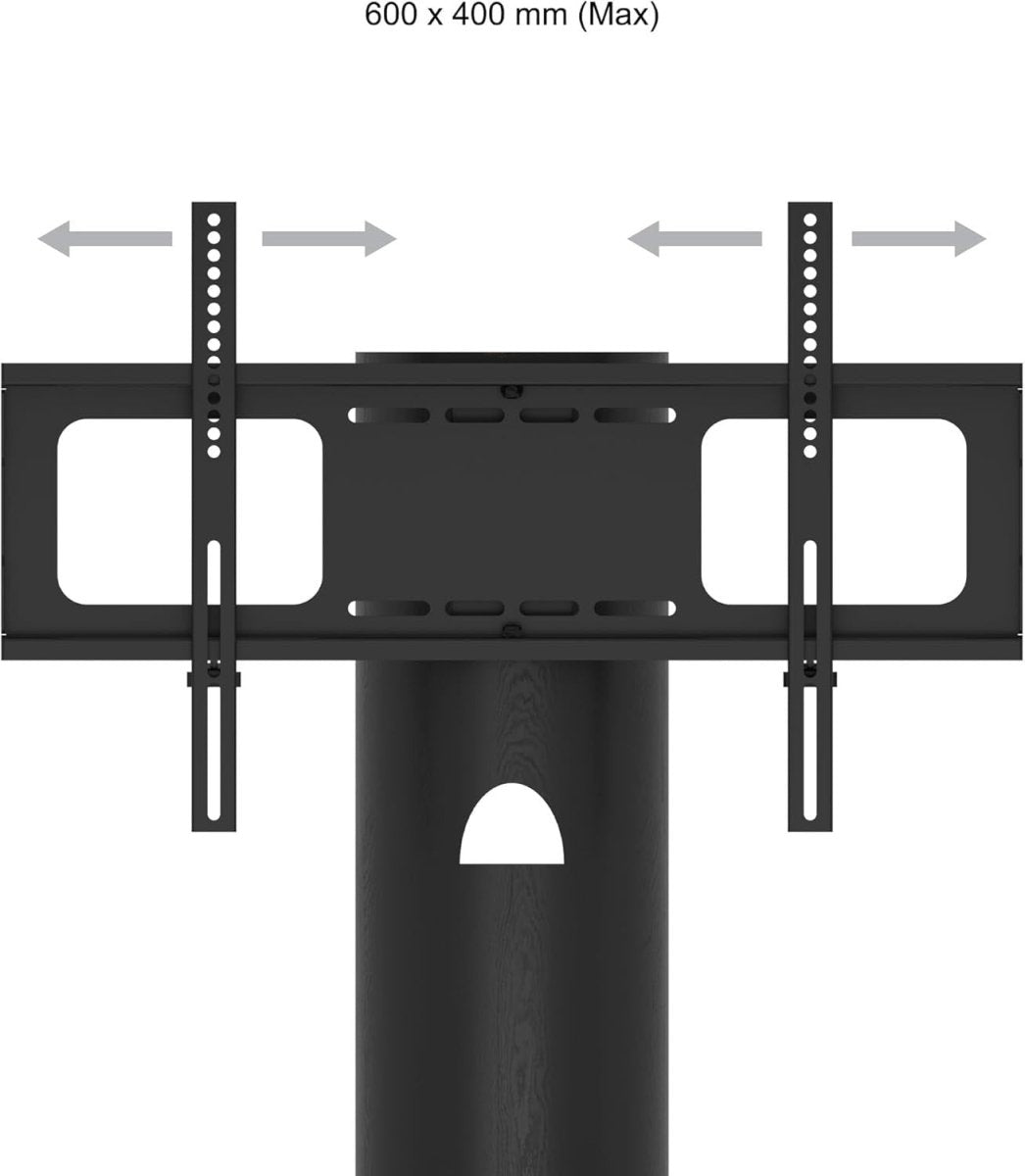 TV Stand for 65 Inch Screen | Swivel Height Adjustable Wood Base Unit - Kwikley
