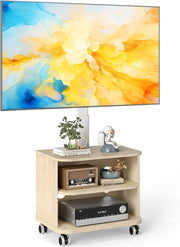 TV Stand Wheels 32-65" Height Adjustable Cabinet Shelf VESA 400x400 - Kwikley