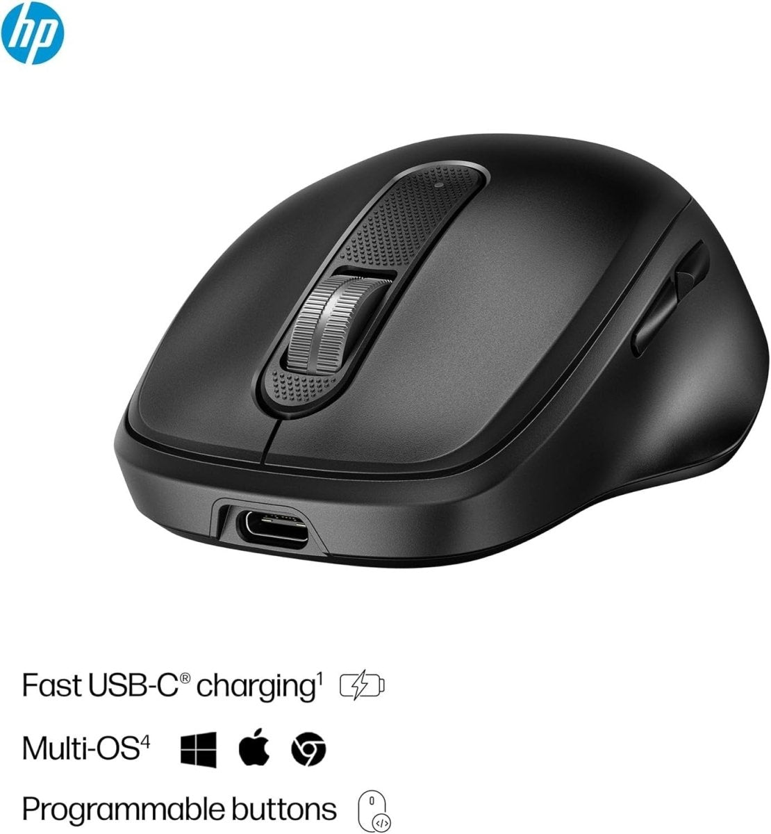 Ultra - Fast Rechargeable Wireless Mouse 4000 DPI 4 Buttons Black - Kwikley