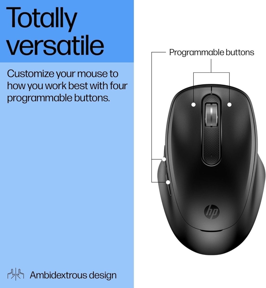 Ultra - Fast Rechargeable Wireless Mouse 4000 DPI 4 Buttons Black - Kwikley