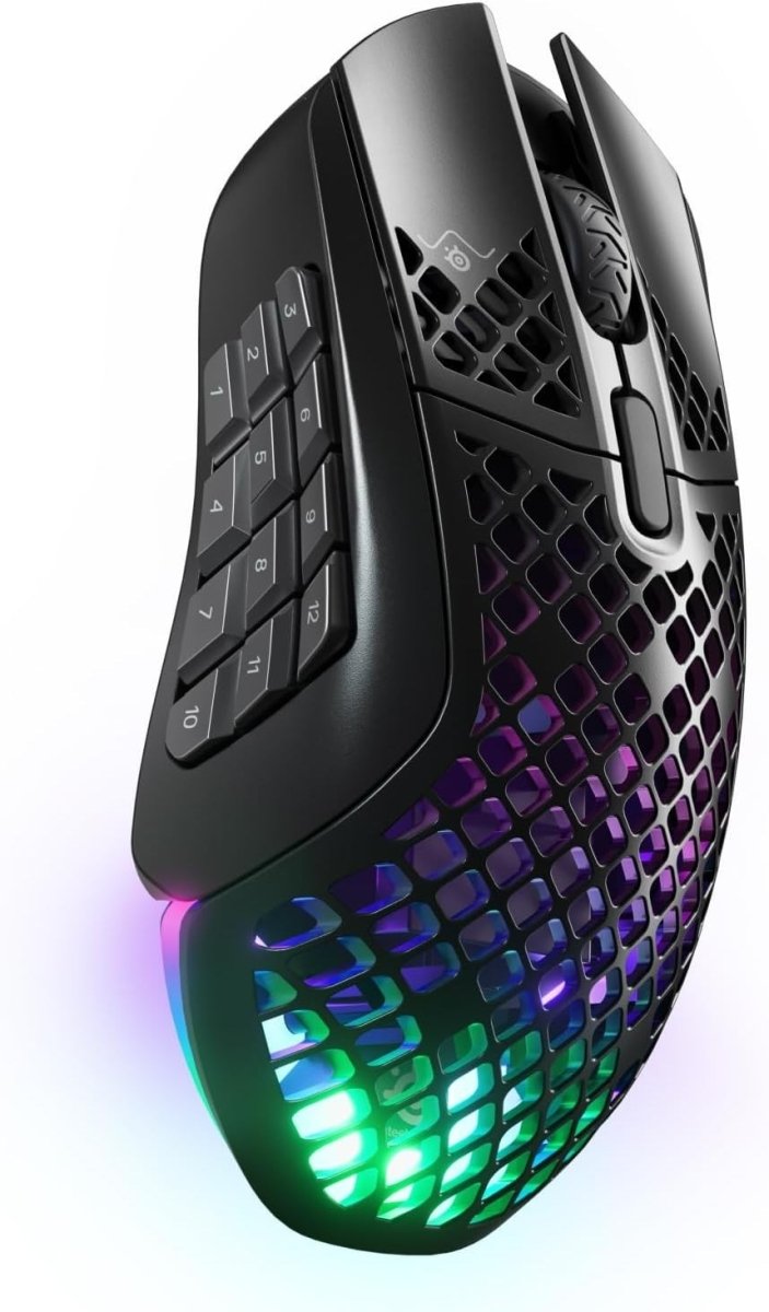 Ultra - Light RGB Gaming Mouse 18 Buttons 18K DPI Wireless Bluetooth - Kwikley