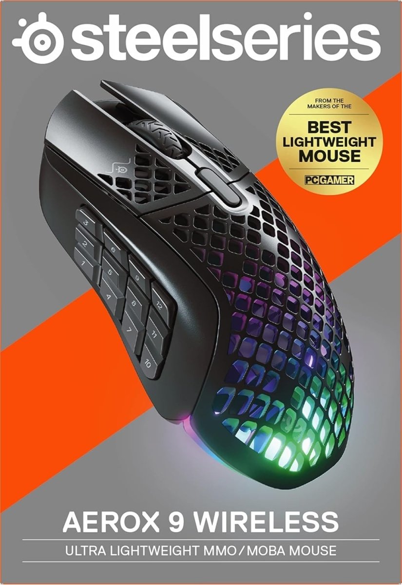 Ultra - Light RGB Gaming Mouse 18 Buttons 18K DPI Wireless Bluetooth - Kwikley