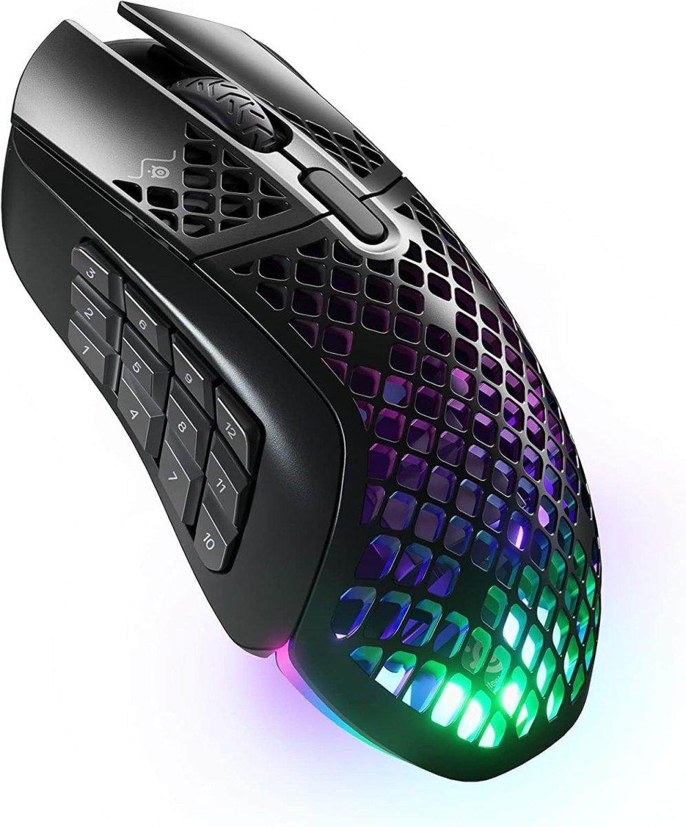 Ultra - Light RGB Gaming Mouse 18 Buttons 18K DPI Wireless Bluetooth - Kwikley