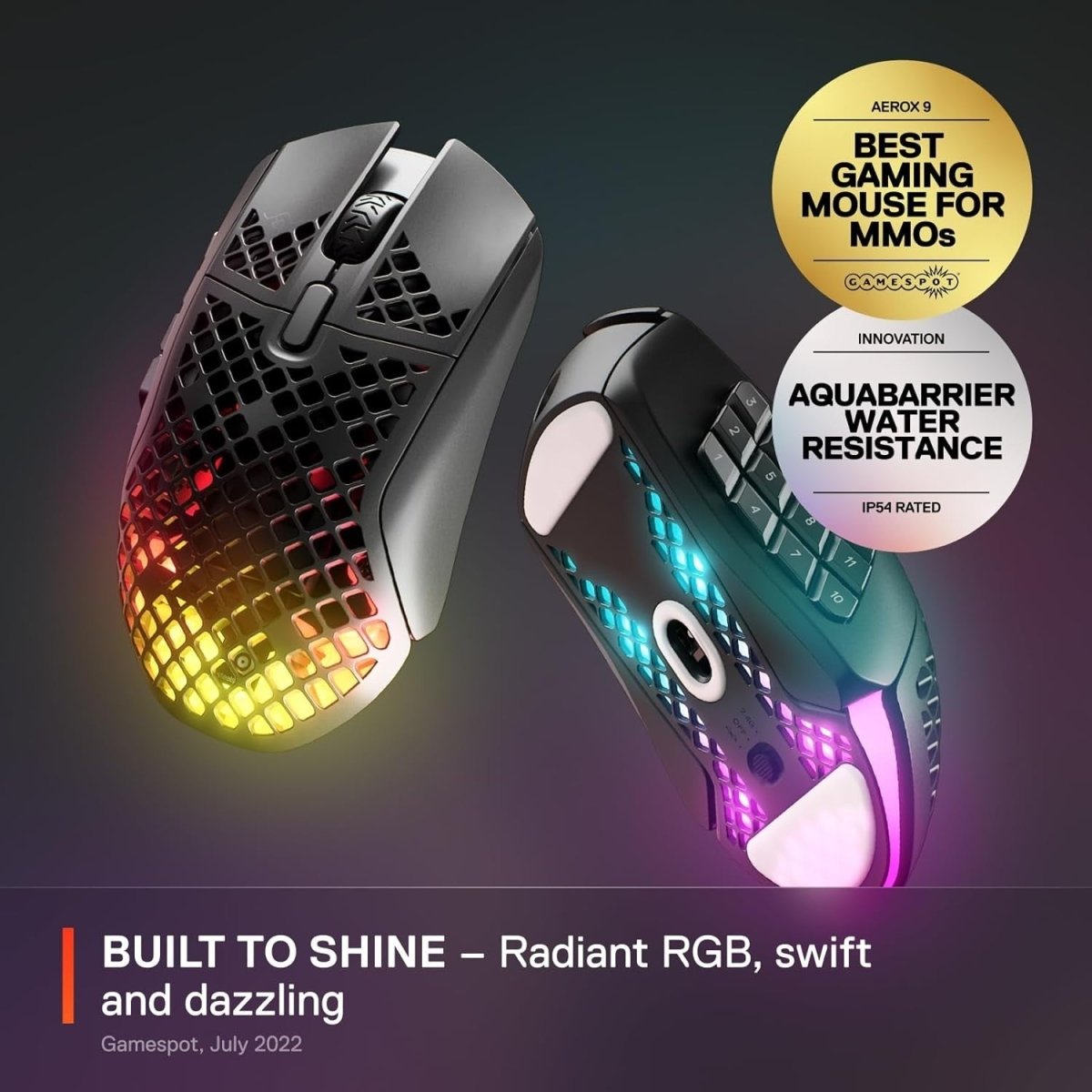 Ultra - Light RGB Gaming Mouse 18 Buttons 18K DPI Wireless Bluetooth - Kwikley